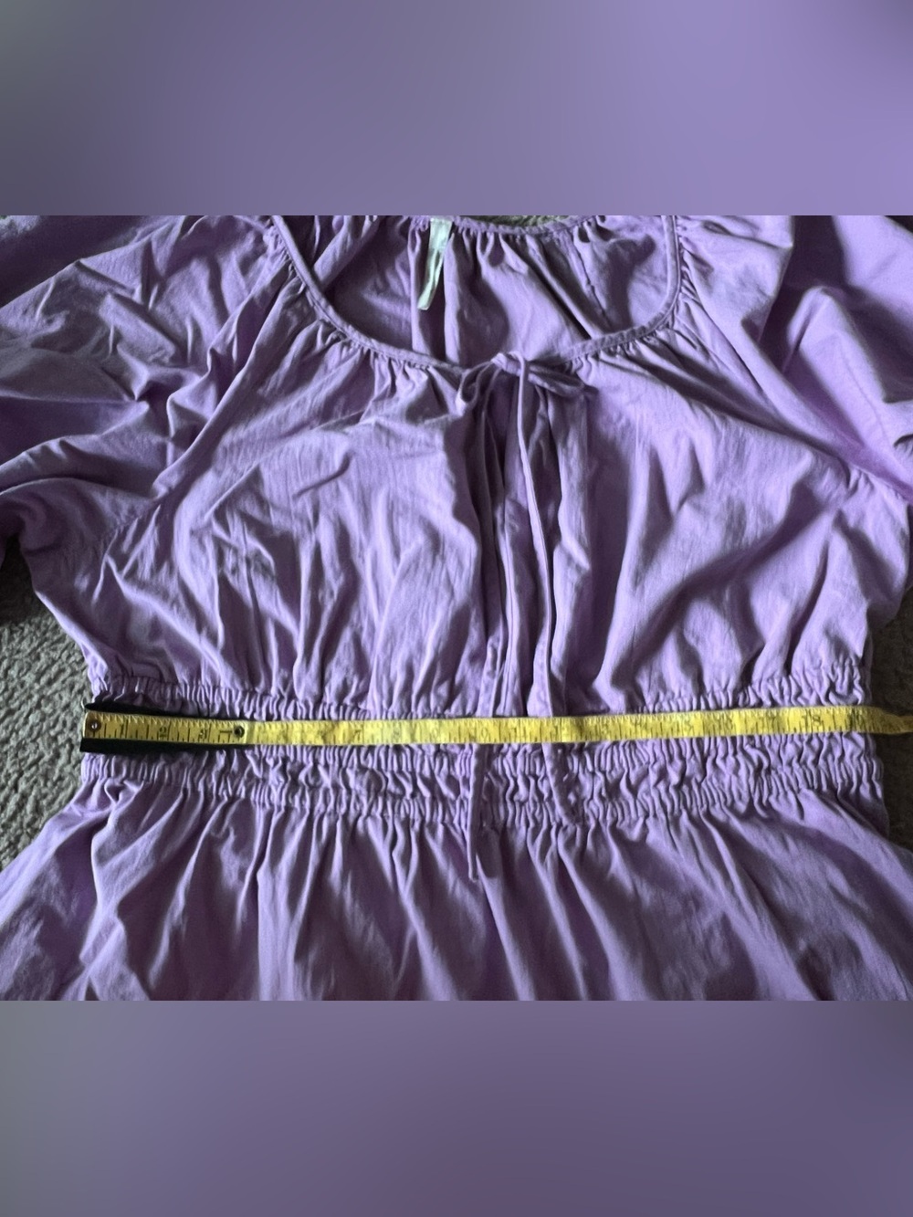 Anthropologie Lilac Puff-Sleeve Mini Dress - Picture 8 of 15